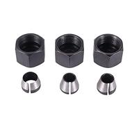 Compasty 3 Pezzi Router Collet Set Chuck Heads Adapter per Trapani Incisione Trimming Carving Machine Router Elettrico Fresa