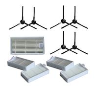 Compasty 6X LATO Spazzolare +5X Filtro Adatto per Lidl 3000 A1 Robot Aspirapolvere Accessori Aspirapolvere Sostituzione