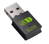 Compasty Adattatore Bluetooth WiFi USB, Ricevitore Esterno di Rete Wireless Dual Band 600 Mbps, Dongle WiFi per PC/Laptop/Desktop