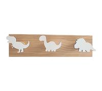 Compasty Appendiabiti a forma di dinosauro per bambini, in legno, per camera da letto, asilo e sala giochi, colore: