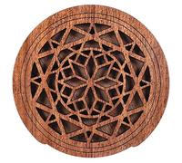 Compasty Chitarra In Legno Soundhole Hole Cover Block Feedback Buffer Legno di Mogano per EQ Chitarre Folk Acustiche, Stile 1