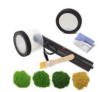 Compasty Kit di floccaggio applicatore statico per erba in ABS, mini macchina per floccaggio con manico antiscivolo per tavolo fai da te