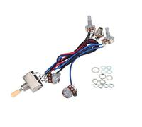 Compasty Lp Micros Chitarra Elettrica Kit di Cablaggio 2T2V 500K Vasetti Interruttore a 3 Vie con Presa per Dual Humbucker Les Pual Style Sostituzione della Chitarra, Cappellino Colore Crema