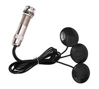 Compasty Microfono Chitarra Microfono Piezo Contatto Microfono 3 Microfoni Trasduttore di Presa per 6,35 Mm Acustico (nero)
