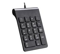 Compasty Mini USB cablato tastierino numerico tastierino numerico 18 numerici per contabilità Teller computer portatile Android Notebook Tablet PC (nero)