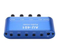 Compasty Mixer Stereo (4 Ingressi, 1 Uscita) Controllo Individualmente Scheda Fai da te Auricolare Amplificatore Alloggiamento Dc12V