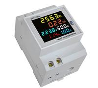 Compasty Monitor Ca Rail Din 6IN1 40-300V 100A Voltaggio Fattore KWH Contatore di Frenquenza Energia Elettrico VOLT AMP