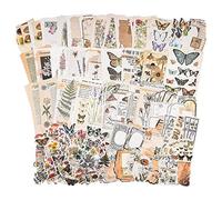 Compasty Pacchetto di Rifornimenti Scrapbooking Vintage (200 Pezzi) per Registrazione Arte, Pianificatori di Diari Indietro, di Carta per Lavori Manuali (B)