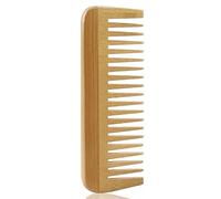 Compasty Pettine in legno massello spesso pettine a denti larghi pettine portatile styling massaggio antistatico pettine per capelli senza maniglia pettine da parrucchiere