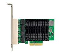 Compasty Scheda di Rete Gigabit PCIE X4 2.5G RTL8125B Scheda di Rete Ethernet un 4 Porte Scheda di Rete per Server Desktop