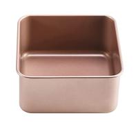 Compasty Stampo quadrato dorato per torta, ispessimento, antiaderente, teglie quadrate profonde per barbecue, pane e torte