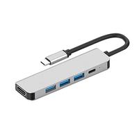 Compasty Stazione di tipo C a 4K HUD 5 in 1 per telefono portatile portatile da USB 3.1 Type-C a USB3.0 HUB + USB-C +