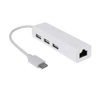 Compasty USB-C USB 3.1 Tipo C a USB RJ45 Ethernet LAN Adattatore Hub per PC