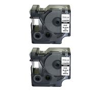 Compatibile 18445 S0718620 per DYMO Rhino IND Black on White Vinyl Label Tape 19 mm 3/4" (2 pezzi)