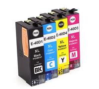Compatibile 4 Cartucce Epson T40DX Multipack Nero + Colore per Stampante Epson SURECOLOR SC-T5100N - Produttore: Offertecartucce.com