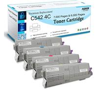 4 Confezioni Compatibile Cartuccia di toner Sostituzione per Oki C532dn C542dn MC563dn MC573dn Stampanti Rese Elevate 7000 & 6000 Pagine (BK/C/M/Y)