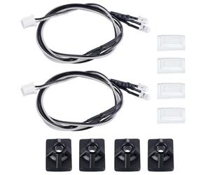 Compatibile con 1/14 per Tamiya R620 R470 per Scania per Trattore Camion Dumper RC Parti di Automobili 2 Pezzi Luci Laterali Gonna Lampada Laterale Faro 3 V Parti per Auto RC(White)