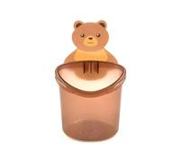 Compatibile Con 1/2 Pezzi Di Portaspazzolino Da Denti Da Parete Con Motivo A Orso Carino, Contenitore Multifunzionale For Spazzolini Da Denti, Accessori For Il Bagno(1pc brown)