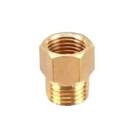 Compatibile con 10 pezzi di rame filettatura maschio e femmina riduttore adattatore for manometro giunto interno ed esterno(M02-F02,200 PCS)