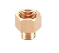 Compatibile con 10 pezzi di rame filettatura maschio e femmina riduttore adattatore for manometro giunto interno ed esterno(M02-F03,10 PCS)
