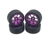 Compatibile con 144001 144010 124007 124016 124019 A959 A959-B 4pcs 65 mm Terrette in metallo in metallo a ruota esagonale da 12 mm per parti di aggiornamento dell'auto RC Fit universale(Purple)