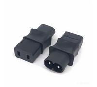 Compatibile con 2 adattatori CA da 2 pin IEC 320 C8 maschio a IEC 320 C9 femmina, convertitore di potenza industriale 6A/250V