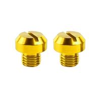 Compatibile Con 2 Pezzi Di Tappi Per Fori Per Specchietto Retrovisore In Alluminio Per Moto M8 Viti Accessori Per(Anti-clockwise yellow)