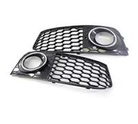 Compatibile Con 2009 2010 2011 2012 A4 B8 Per RS4 Coppia Fendinebbia Griglia Paraurti Anteriore Inferiore Griglia Copertura Set 8KD807681 8KD807682 Copri Griglia Fendinebbia(Chrome Black)