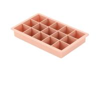 Compatibile con 3 pezzi 15 griglia stampo for cubetti di ghiaccio in silicone vassoio quadrato grande blocchi vino da pub durevoli(Pink)