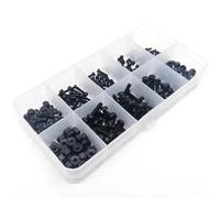 Compatibile Con 300 Pezzi Phillips Isolati Per Viti A Testa Tonda Per Pan Dado Mix M2 M3 Kit Di Assortimento 10 Dimensioni Set Colore Nero