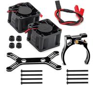 Compatibile Con 4985 1717 Motore 1/5 Per Traxxas X Per Maxx Per Arrma Per Outcast 6S 8S RC Parti Del Camion Metallo Doppia Ventola Di Raffreddamento Dissipatore Calore RC Parti Auto(Black)