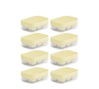 Compatibile con 8 scomparti for stampi for cubetti di ghiaccio push, mini scatola immagazzinaggio estiva, quadrati in silicone for la casa coperchio(Yellow-8PCS)