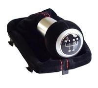 Compatibile Con A3 S3 2001 2002 2003 Cambio Manuale Per Auto 5-6 Marce Nero Rosso Pelle Scamosciata Completa Pomello Leva Cambio Cuffia Copri Cuffia(5 Speed-Black)