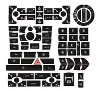 Compatibile con A8 D3 2002 2003 2004 2005 2006 2007 2008 2009 Adesivi Interni Pannello Controllo Centrale Pulsante Aggiornamento Decalcomanie Riparazione Accessori Auto Pulsante Adesivi