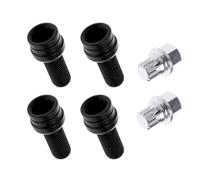 Compatibile Con A8 Per TT Borchie Per Ruote Per Auto 4 Pezzi M14x1.5 Set Dadi Bloccaggio Ruote Adattatore Chiave E Mozzo Per Bulloni Set Dadi Per Prigionieri(Black)