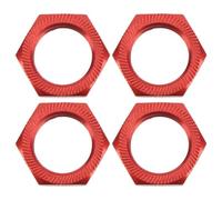 Compatibile Con Accessori Di Ricambio Per Modifiche Parti Aggiornamento Per Auto RC Universali Dado Del Mozzo Esagonale Della Ruota Resistente All'usura 24 Mm RC Parti Auto(Red)