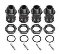 Compatibile Con Accessori Per Parti Di Aggiornamento Per Auto 1/8 RC Adattatore Estensione Ruota Esagonale Da 17 Mm In Lega Alluminio 23 4 Pezzi RC Parti Auto(Black)