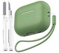 Compatibile con AirPods Pro di seconda generazione, custodia protettiva in morbido silicone antiurto di grado militare, anti-caduta, compatibile con