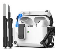 Compatibile con AirPods Pro di seconda/prima generazione, custodia con chiusura di sicurezza, custodia a scomparsa automatica a copertura totale.