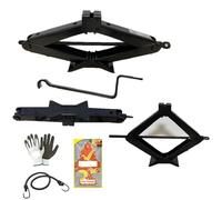 COMPATIBILE CON ALFA ROMEO GIULIETTA CRIC A PANTOGRAFO PER AUTO DA 2 TONNELLATE CON ASTA GIREVOLE CRICK OMOLOGATO PER SOLLEVAMENTO PNEUMATICI ALZATA MIN 100MM-MAX 440MM