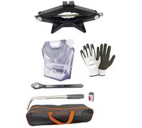 COMPATIBILE CON ALPINE A110 PURE SOLLEVATORE CRIC PANTOGRAFO 2 TONNELLATE+CRICCHETTO+CHIAVE A BUSSOLA ALLUNGABILE(17MM-19MM)+BORSA KIT EMERGENZA STRADALE AUTO