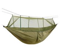 Compatibile con amaca da campeggio leggera e portatile for esterni con zanzariera, tessuto resistente for paracadute, letto sospeso, altalena for dormire e caccia(Blue)