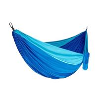 Compatibile con amaca da giardino portatile in tessuto di paracadute in nylon, singola e doppia, for campeggio, escursionismo e altro ancora.(Double blue 2)