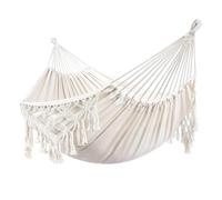 Compatibile con amaca da persona grande con frange in macramè, doppia amaca deluxe, altalena, sedia a rete, amaca sospesa for esterni.(White 200x150cm)