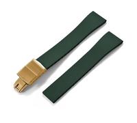 Compatibile con anse di larghezza compresa tra 16 mm e 22 . Il cinturino in fluorogomma a sgancio rapido è disponibile in più misure viene fornito una chiusura a farfalla(Green Gold Buckle,21mmx18mm)