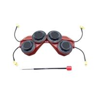 Compatibile con antenna Mjolnir Pro/antenna Maple Leaf 5.8G, compatibile occhiali DJI FPV V1/V2 Crossing Drone COMBO Tre generazioni Thor(Red Set 6)