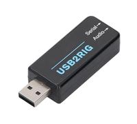 Compatibile con apparecchiature radio LAB599 e TX500, adattatore per scheda audio USB con doppi jack a 4 pin da 3,5 mm e controllo della porta seriale, scambio vocale PTT per