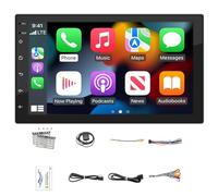 Compatibile con Apple Carplay e Android Auto Wireless e Cablati, Autoradio Double DIN, Ricevitori Radio Android 11 da 7 Pollici con FM/RDS, Bluetooth, Mirror Link, GPS/WiFi/USB