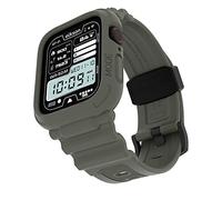 Compatibile con Apple Watch Band 45 mm 44 mm Bumper Case, elkson Quattro Pro Rugged Men Bands for Apple Watch SE iWatch Series 8 7 6 5 4 Cover, Sport Military Protective Cases Drop-proof, Charcoal