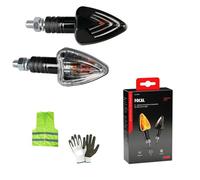 COMPATIBILE CON APRILIA CLASSIC 125 COPPIA DI FRECCE A LAMPADINA LENTE BIANCA LUCE ARANCIO FRECCIA 21W 12V INDICATORE DI DIREZIONE PER MOTO OMOLOGATE E